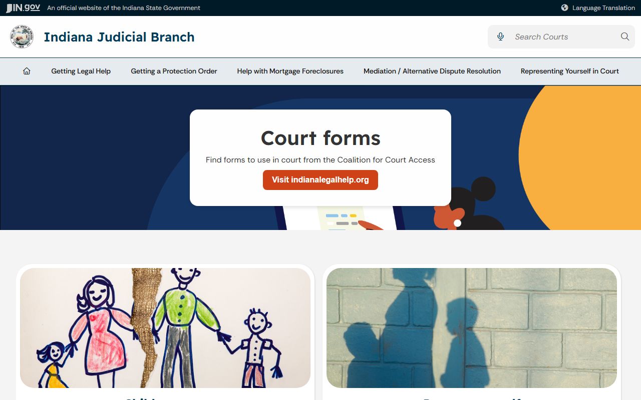 Carroll County criminal court records Indiana self-service forms