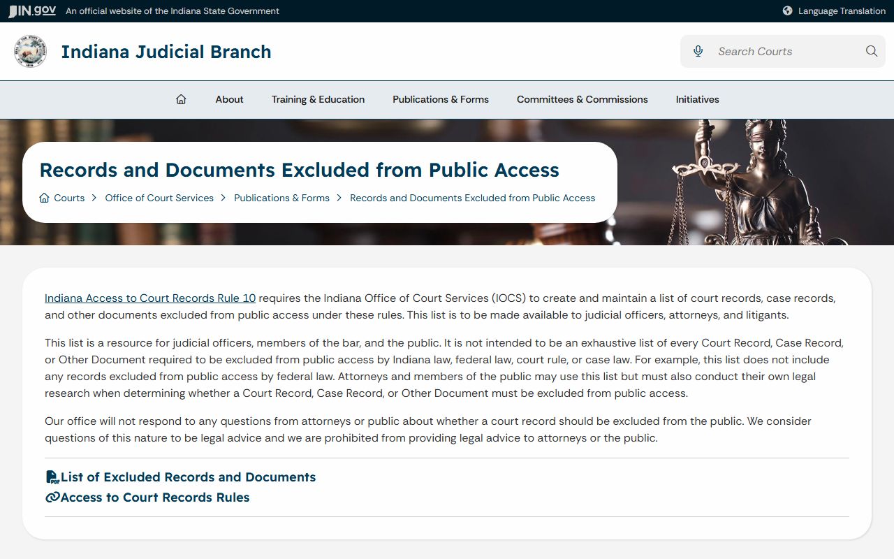 Carroll County criminal court records excluded records resource
