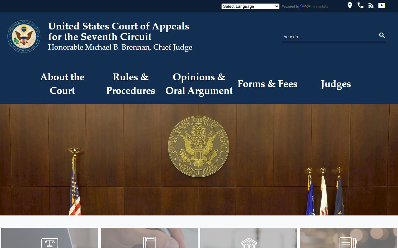 Carroll County Circuit and Superior Court records page showing Seventh Circuit federal appeal boundary